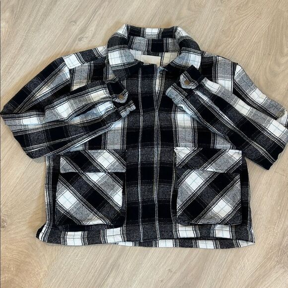 NWT Lucky Brand Cropped Plaid Jacket, Women’s Large - Picture 2 of 7